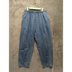 VTG Woman Within Women Jeans High Rise Straight Solid Blue Light Wash W:30 L:29